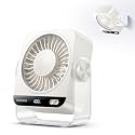 KIMMOO Small Powerful Table Fan,199 Speeds,17 Hrs Rechargeable Desk Fan