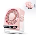 KIMMOO Small Powerful Table Fan,199 Speeds,17 Hrs Rechargeable Desk Fan