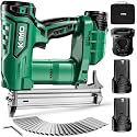 KIMO 18 Gauge Nail Gun Cordless with Battery 2.0Ah X 2 & Fast Charger, 5000pcs Nails, Single&Contact Firing, 180 Nails/min, LED Light, Adjustable Nailing Depth Cordless Brad Nailer for DIY Project