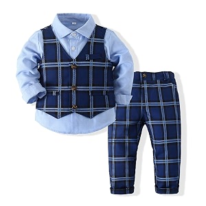 kimocat boys39 plaid button down polyester casual dress shirt slim fit vestpant outfits