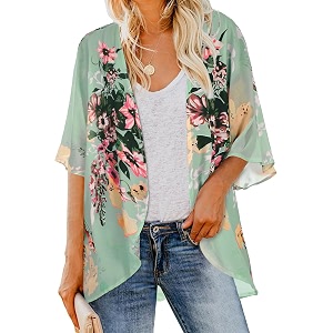 kimonos for women summer cardigan chiffon floral cover up loose casual top blouse