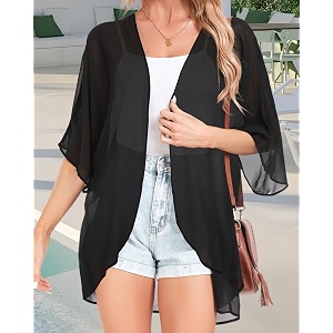 kimonos for women summer cardigan chiffon floral cover up loose casual top blouse