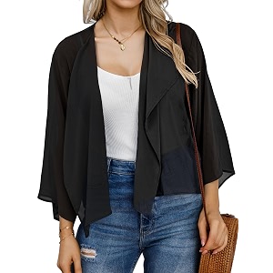 kimonos for women summer cardigan chiffon floral cover up loose casual top blouse