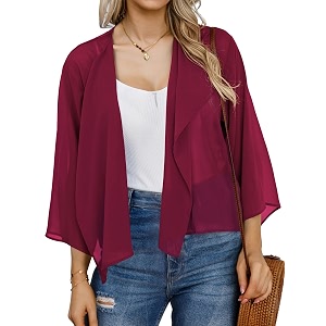 kimonos for women summer cardigan chiffon floral cover up loose casual top blouse