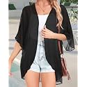 Kimonos for Women Summer Cardigan Chiffon Floral Cover up Loose Casual Top Blouse