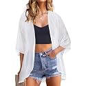 Kimonos for Women Summer Cardigan Chiffon Floral Cover up Loose Casual Top Blouse