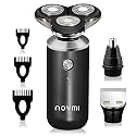 Electric Beard Trimmers Men,Shaver for Men and Nose Hair Trimmer 3 in 1,Rechargeable Cordless Shaving Machine,Grooming Trimmer with 90 Minutes Working Time,Wet&amp;Dry Rotary Razor