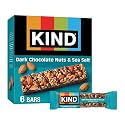KIND Healthy Snacks Bars, Dark Chocolate Nuts & Sea Salt, Gluten Free, Low Sugar, High Fiber Snacks, 6g Protein, 6 Count (Pack of 6)