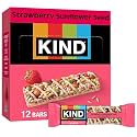 KIND Healthy Snacks Bars, Strawberry Sunflower Seed, Gluten Free, High Fiber Snacks, 5g Protein, 12 Count (Pack of 6)