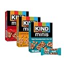 KIND Mini Snack Bars Variety Pack, Gluten Free, Low Sugar, Low Calorie Snacks, Dark Chocolate Nuts & Sea Salt, Caramel Almond & Sea Salt, Dark Chocolate Cherry Cashew, 30 Count