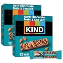 KIND Healthy Snacks Bars, Dark Chocolate Nuts & Sea Salt, Gluten Free, Low Sugar, High Fiber Snacks, 6g Protein, (Pack of 24)
