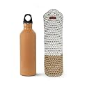 Bottle Bag Wine Bottle Gift Bag Handmade Eco-Friendly Crochet Knitted Water Bottle Cover for 1 Litre Bottles for Office & Travel (Off White & Beige)