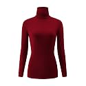 Kindcall Casual Turtleneck Tops Lightweight Long Sleeve Soft Thermal Shirts for Women