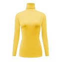 Kindcall Casual Turtleneck Tops Lightweight Long Sleeve Soft Thermal Shirts for Women