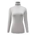 Kindcall Casual Turtleneck Tops Lightweight Long Sleeve Soft Thermal Shirts for Women