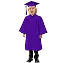 Kindergarten 2025 Graduation Cap and Gown Tassel Sets with Charm 2PCS Graduations Stoles for Kids Grad Party Clothes
