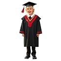 Kindergarten 2025 Graduation Cap and Gown Tassel Sets with Charm 2PCS Graduations Stoles for Kids Grad Party Clothes