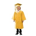 Kindergarten 2025 Graduation Cap and Gown Tassel Sets with Charm 2PCS Graduations Stoles for Kids Grad Party Clothes