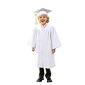 Kindergarten 2025 Graduation Cap and Gown Tassel Sets with Charm 2PCS Graduations Stoles for Kids Grad Party Clothes