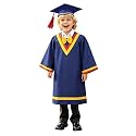 Kindergarten 2025 Graduation Cap and Gown Tassel Sets with Charm 2PCS Graduations Stoles for Kids Grad Party Clothes
