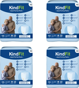 kindfit adult pull-up pants diapersxxl 40 pieceswaist size45-61 inchpack of 4 adult diapers - xxl