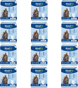 kindfit adult pull-up pants diapersxxl 120 pieceswaist size45-61 inchpack of 12 adult diapers - xxl 120 pieces