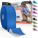 Kinesiology Tape - Waterproof Athletic Sports Tape for Knee, Shoulder, Arm &amp; Back Support | 3-5 Day Adhesion, Hypoallergenic &amp; Latex-Free + Taping Guide (Uncut, 2"x100ft Roll, Navy Blue)