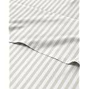 Striped Twin Size Sheets Set, 3 Pieces, 16" Deep Pocket - Grey Pinstripes