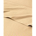 King Sheets Set, 4 Pieces 16" Deep Pocket Hotel Luxury, Orange Gingham