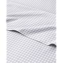King Sheets Set, 4 Pieces 16" Deep Pocket Hotel Luxury Sheets, Grey Gingham