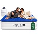 King Koil Air Mattress Full with Built-in Pump, 20” Raised Airbed