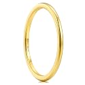 King Will Men's Women's Tungsten Carbide Ring 24k Gold Plated Rose Gold Plated Domed Polished Finish Wedding Band
