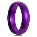 King Will Men's Women's Tungsten Carbide Ring 24k Gold Plated Rose Gold Plated Domed Polished Finish Wedding Band