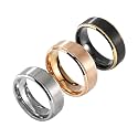 King Will Mens Brushed Tungsten Wedding Band