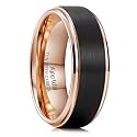 King Will Mens Brushed Tungsten Wedding Band