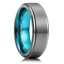 King Will Mens Brushed Tungsten Wedding Band