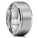 King Will Mens Brushed Tungsten Wedding Band