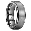 King Will Mens Brushed Tungsten Wedding Band