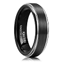 King Will Mens Brushed Tungsten Wedding Band