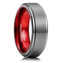 King Will Mens Brushed Tungsten Wedding Band