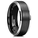 King Will Mens Brushed Tungsten Wedding Band