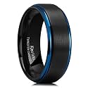 King Will Mens Brushed Tungsten Wedding Band