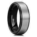 King Will Mens Brushed Tungsten Wedding Band