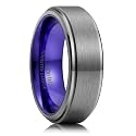 King Will Mens Brushed Tungsten Wedding Band