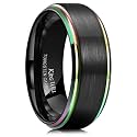 King Will Mens Brushed Tungsten Wedding Band