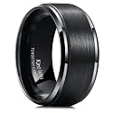 King Will Mens Brushed Tungsten Wedding Band