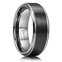 King Will Mens Brushed Tungsten Wedding Band