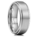 King Will Mens Brushed Tungsten Wedding Band