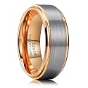 King Will Mens Brushed Tungsten Wedding Band