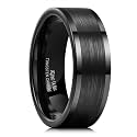 King Will Mens Brushed Tungsten Wedding Band